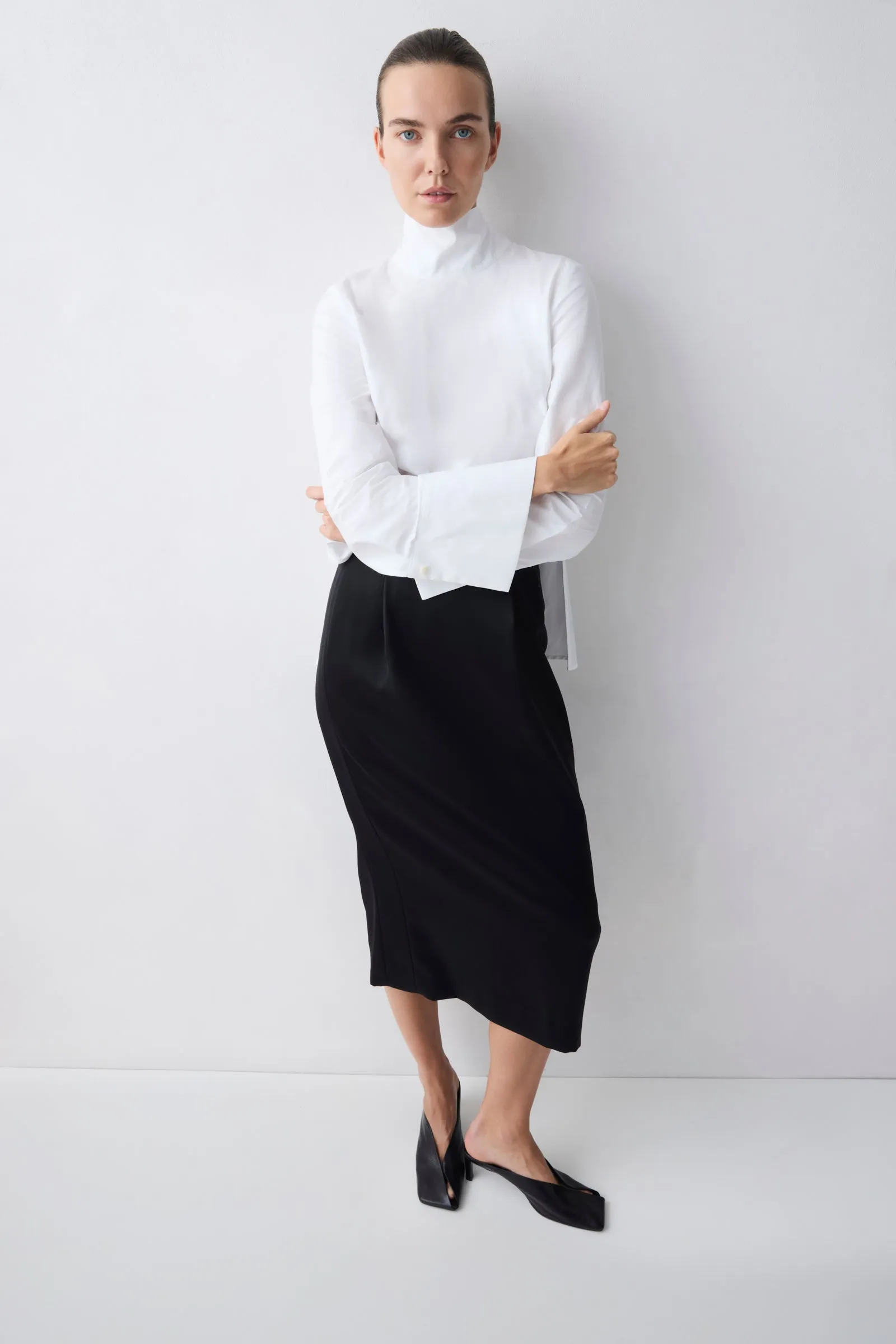 WHITE COTTON SHIRTING BYSTANDER TOP sold by Bianca Spender product image thumbnail 3
