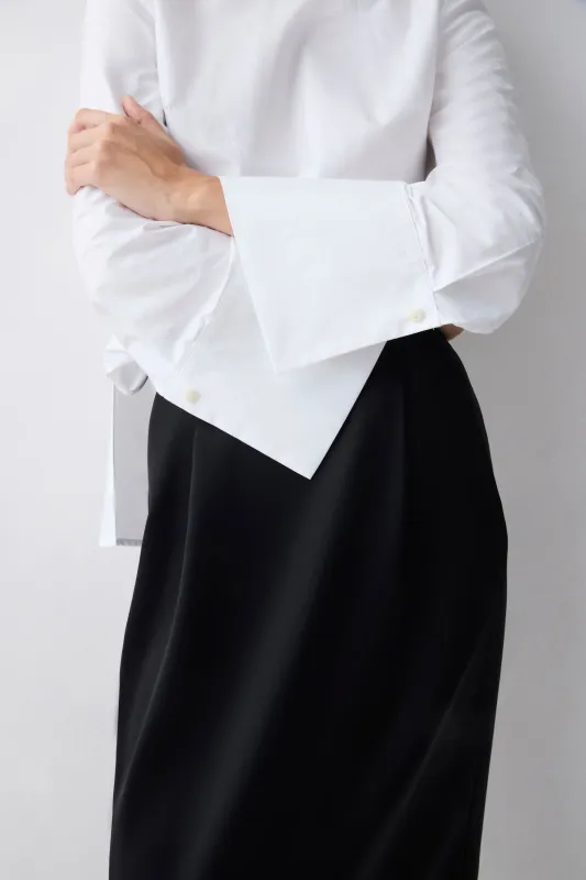 WHITE COTTON SHIRTING BYSTANDER TOP made by Bianca Spender