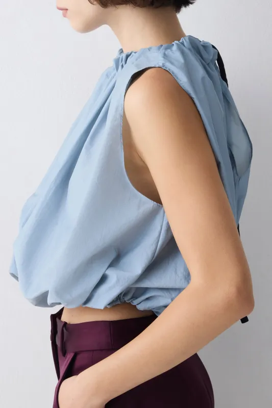 STEEL TAFFETA EMERGE TOP made by Bianca Spender