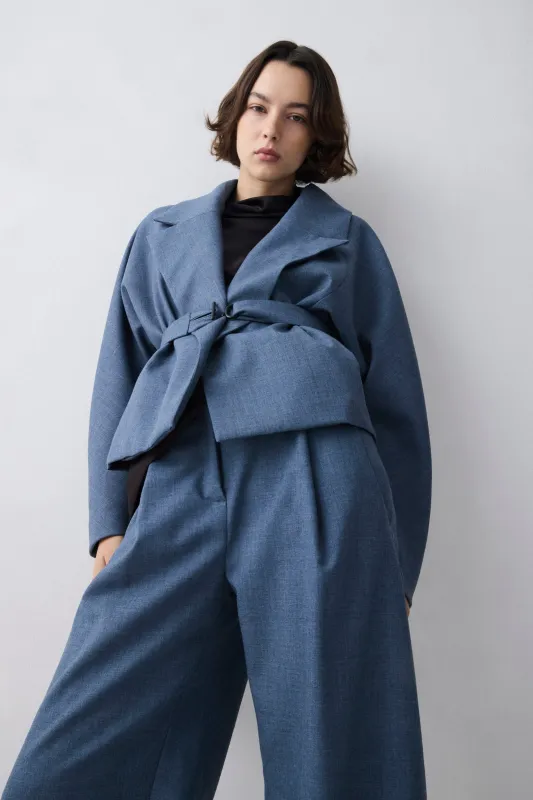 DENIM WOOL SUITING EVOLVE JACKET made by Bianca Spender