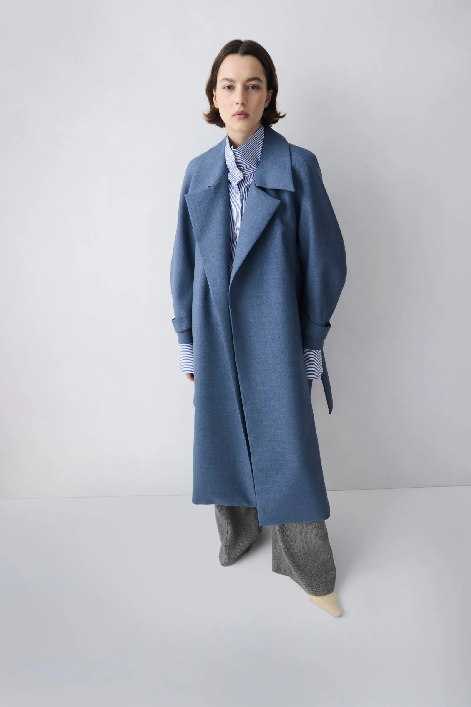 DENIM WOOL SUITING EVOLVE COAT sold by Bianca Spender product image thumbnail 3