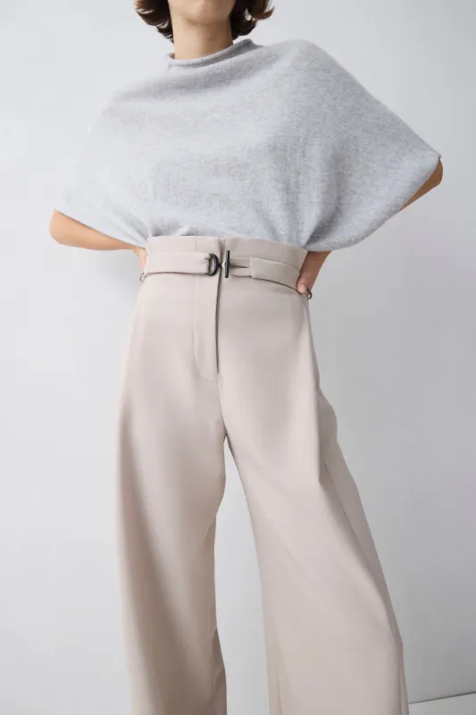 GREY MARLE CASHMERE RISE KNIT TOP made by Bianca Spender