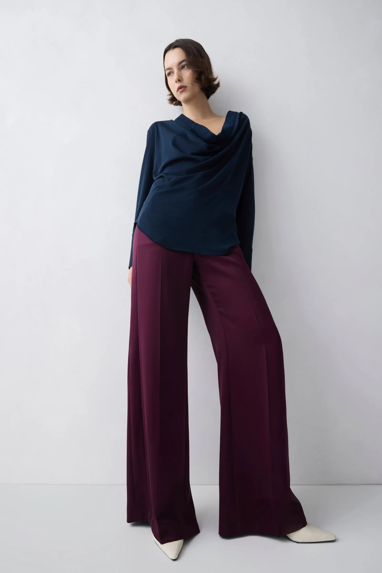 NAVY MERINO CASCADE TOP sold by Bianca Spender product image thumbnail 4