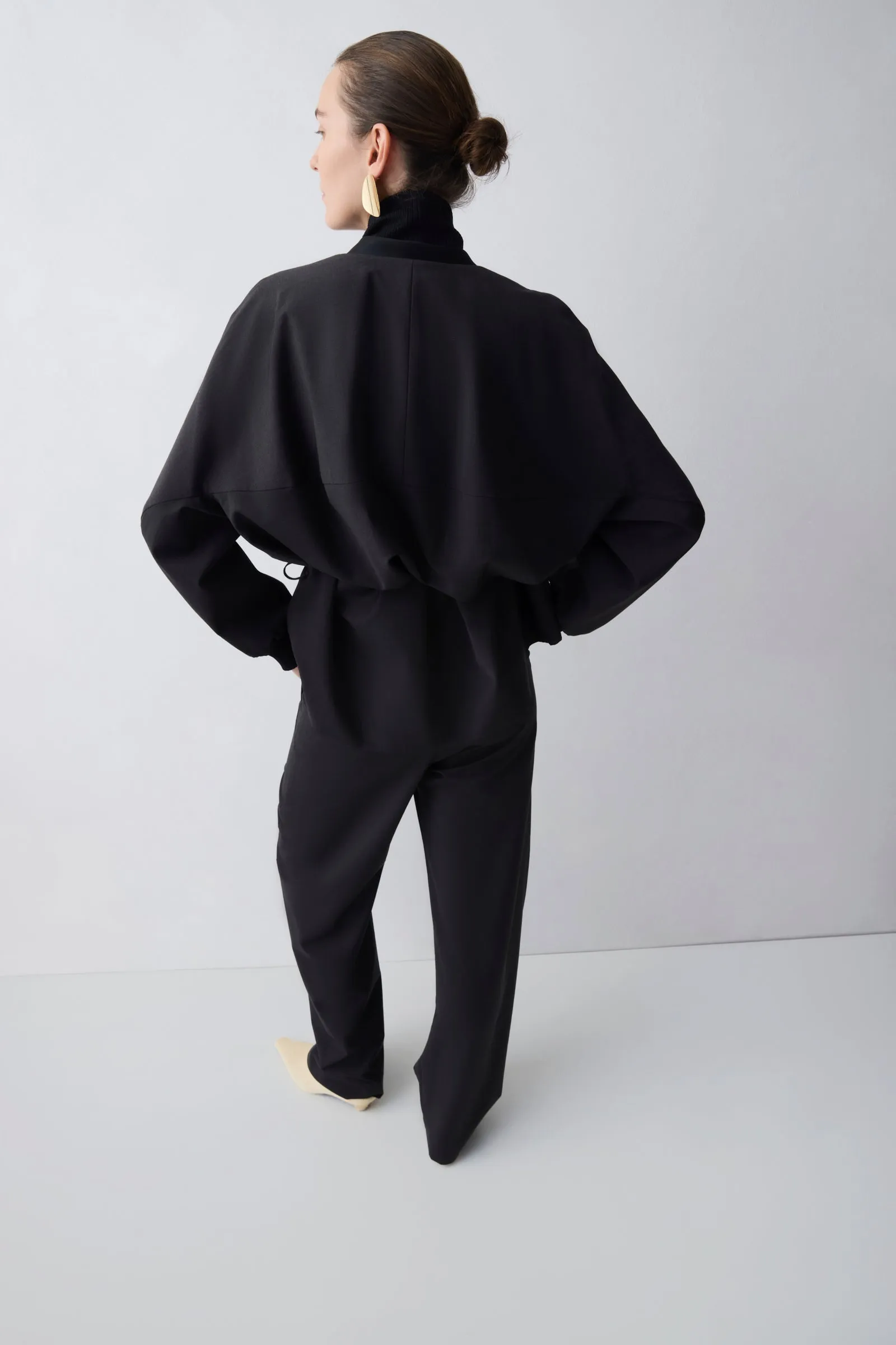 CHARCOAL WOOL SUITING AWAKEN BOMBER sold by Bianca Spender product image thumbnail 4