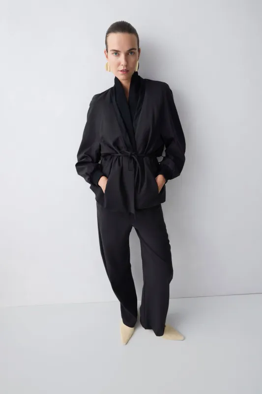CHARCOAL WOOL SUITING AWAKEN PANT made by Bianca Spender
