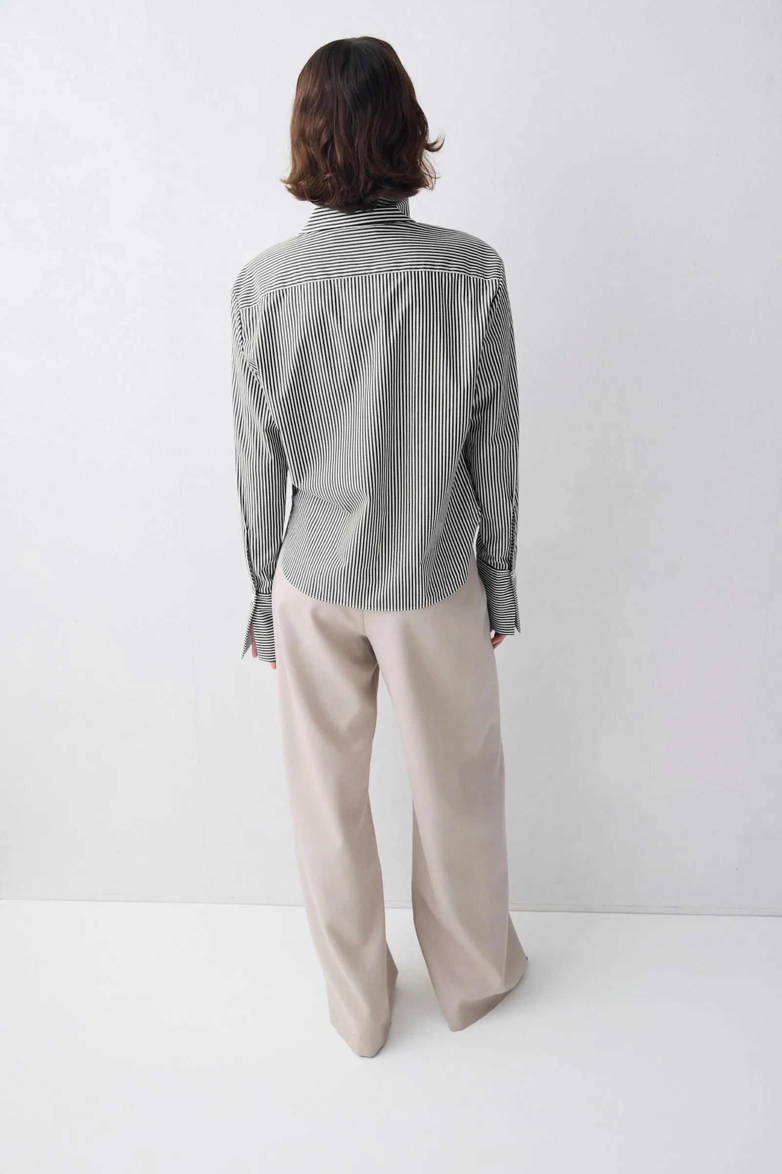 BLACK STRIPE COTTON RISE SHIRT sold by Bianca Spender product image thumbnail 5