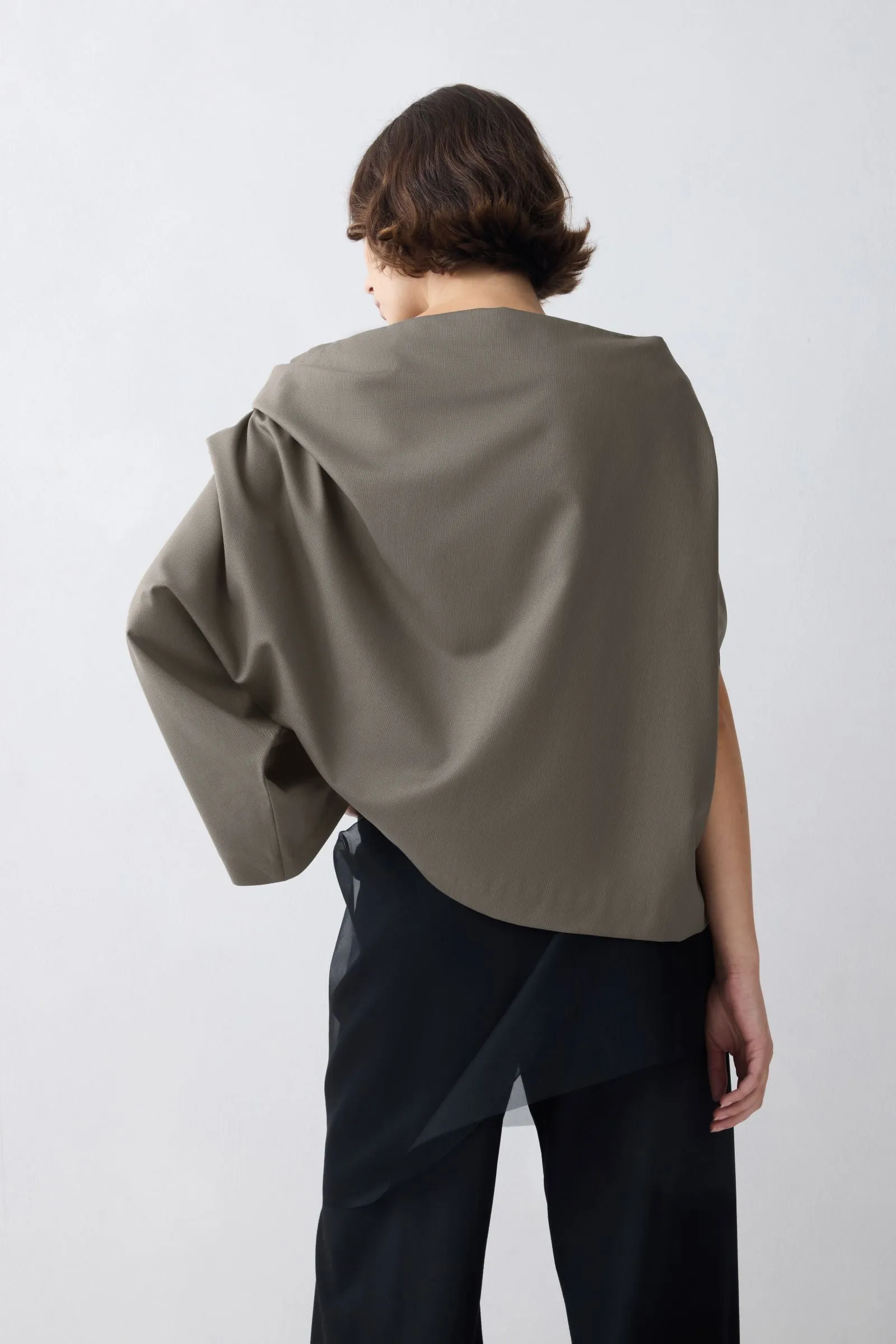 BRONZE WOOL SUITING SIGNAL TOP sold by Bianca Spender product image thumbnail 4