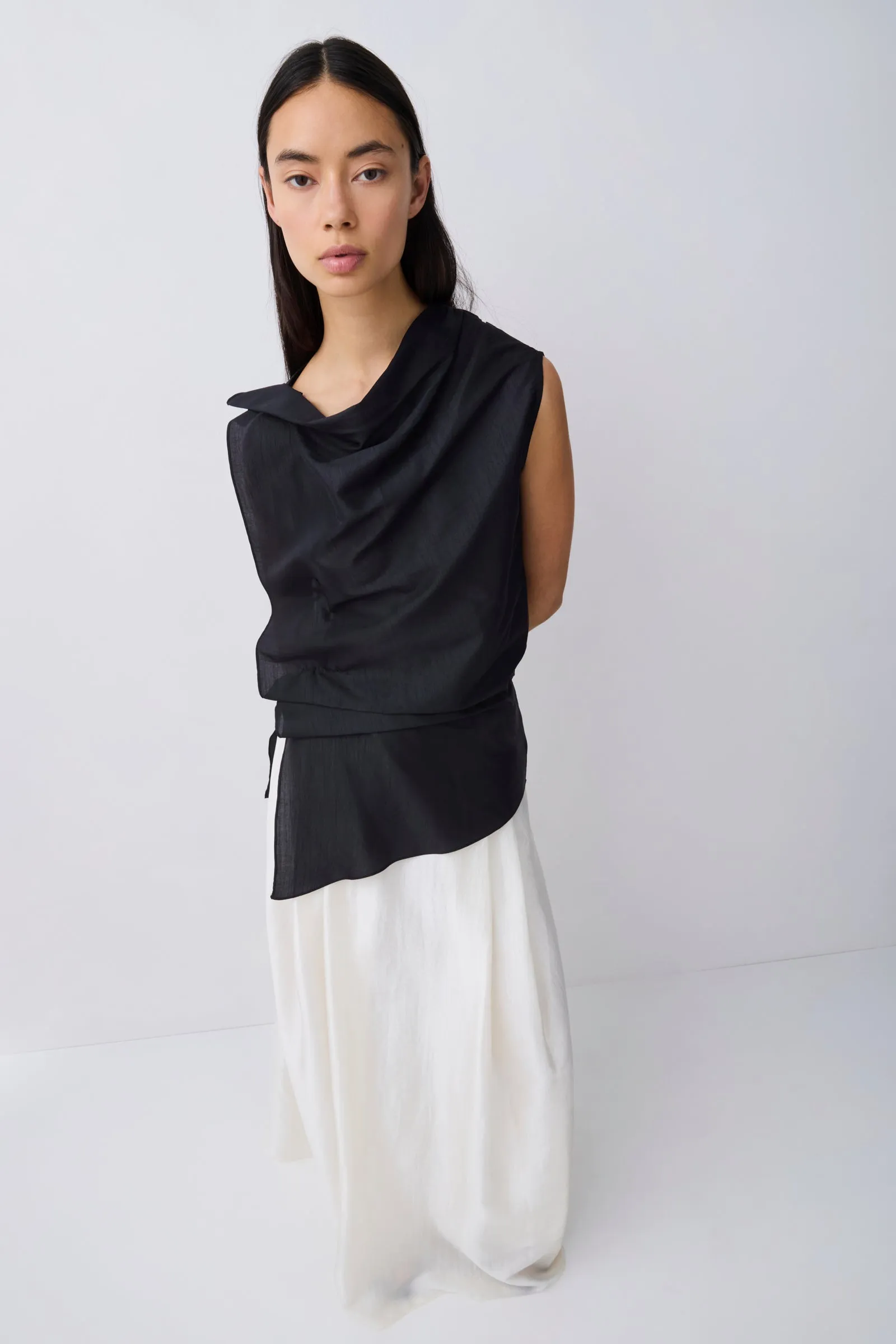 BLACK NYLON UPLIFT TOP sold by Bianca Spender