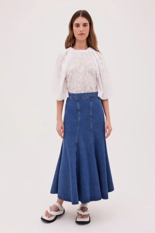 OXFORD BLUE DENIM BEBE SKIRT sold by Bianca Spender