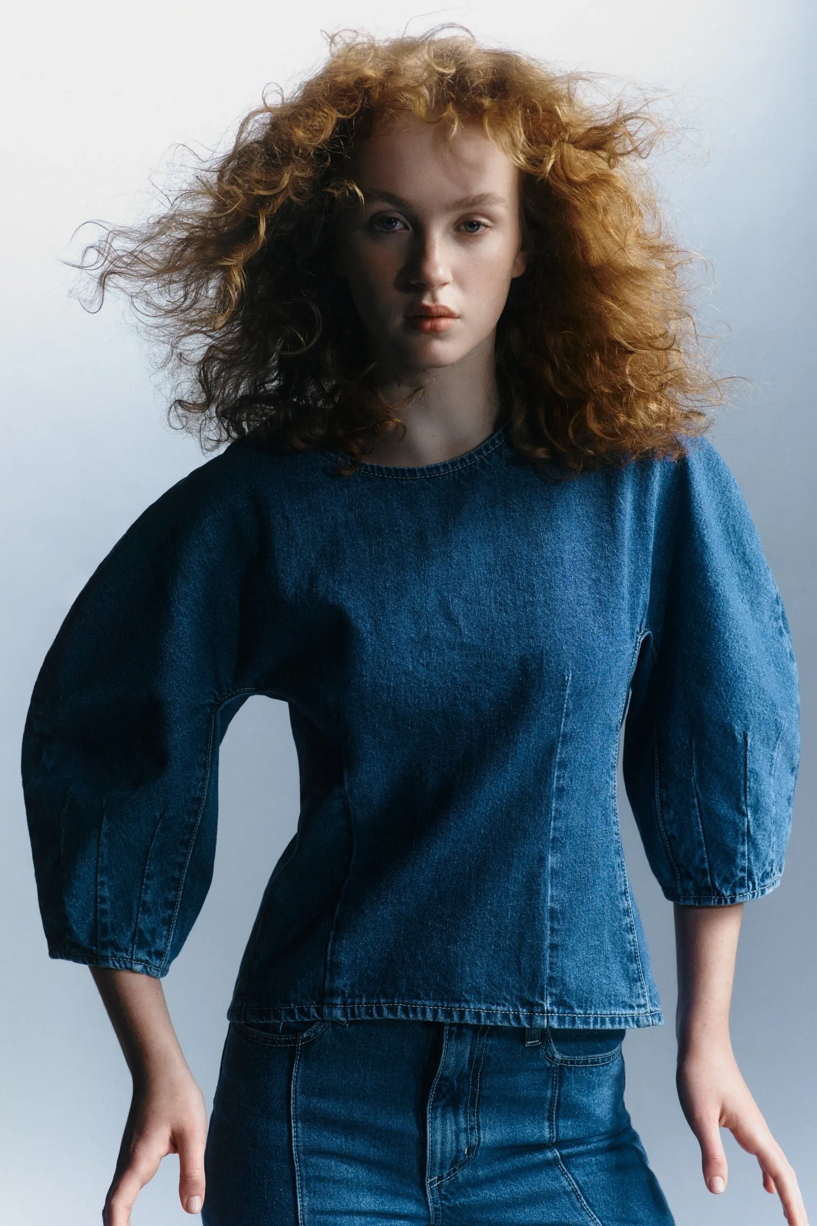 OXFORD BLUE DENIM ROCHA TOP sold by Bianca Spender product image thumbnail 2