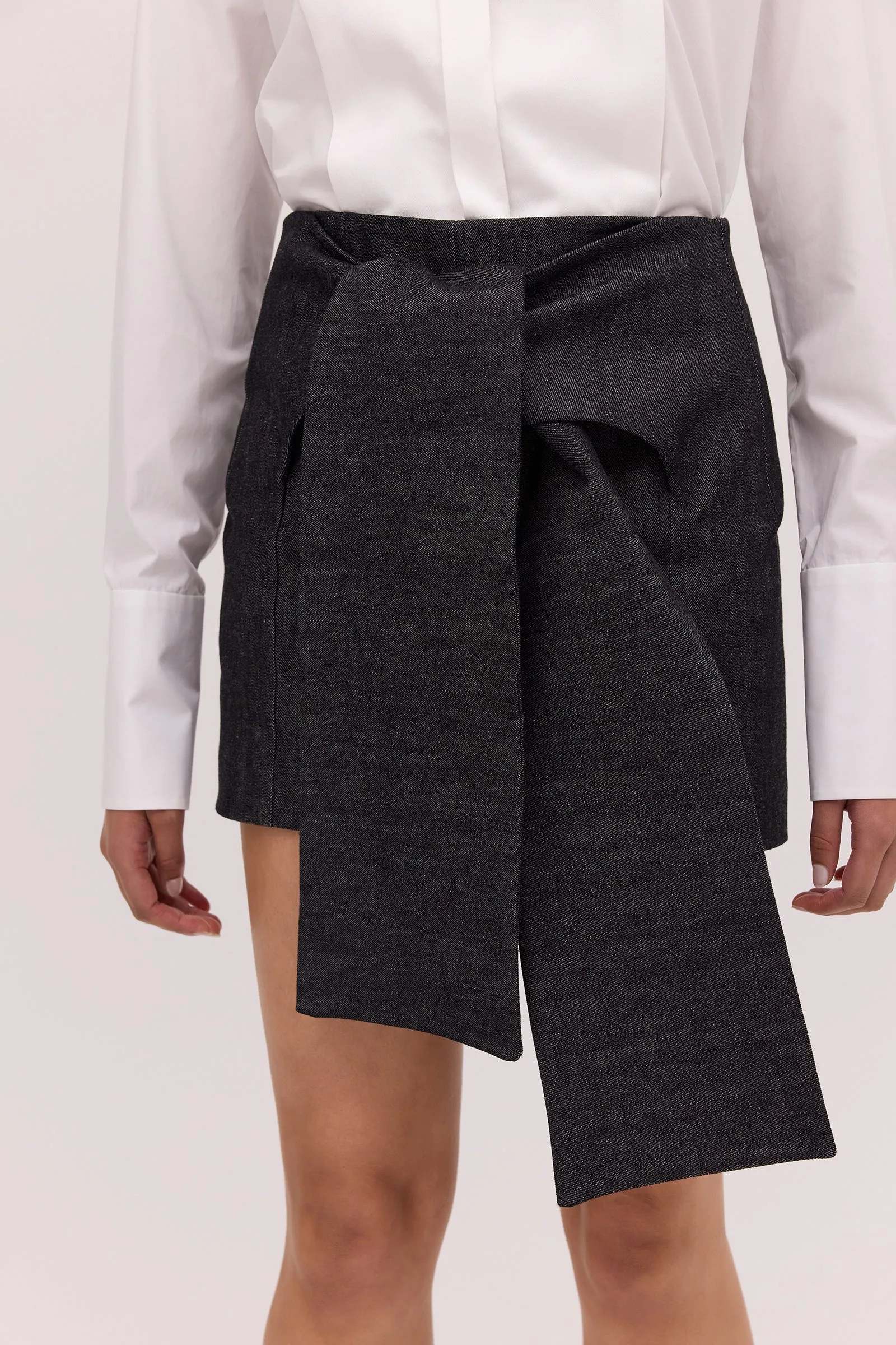 BLACK DENIM FLUENT MINI sold by Bianca Spender product image thumbnail 2