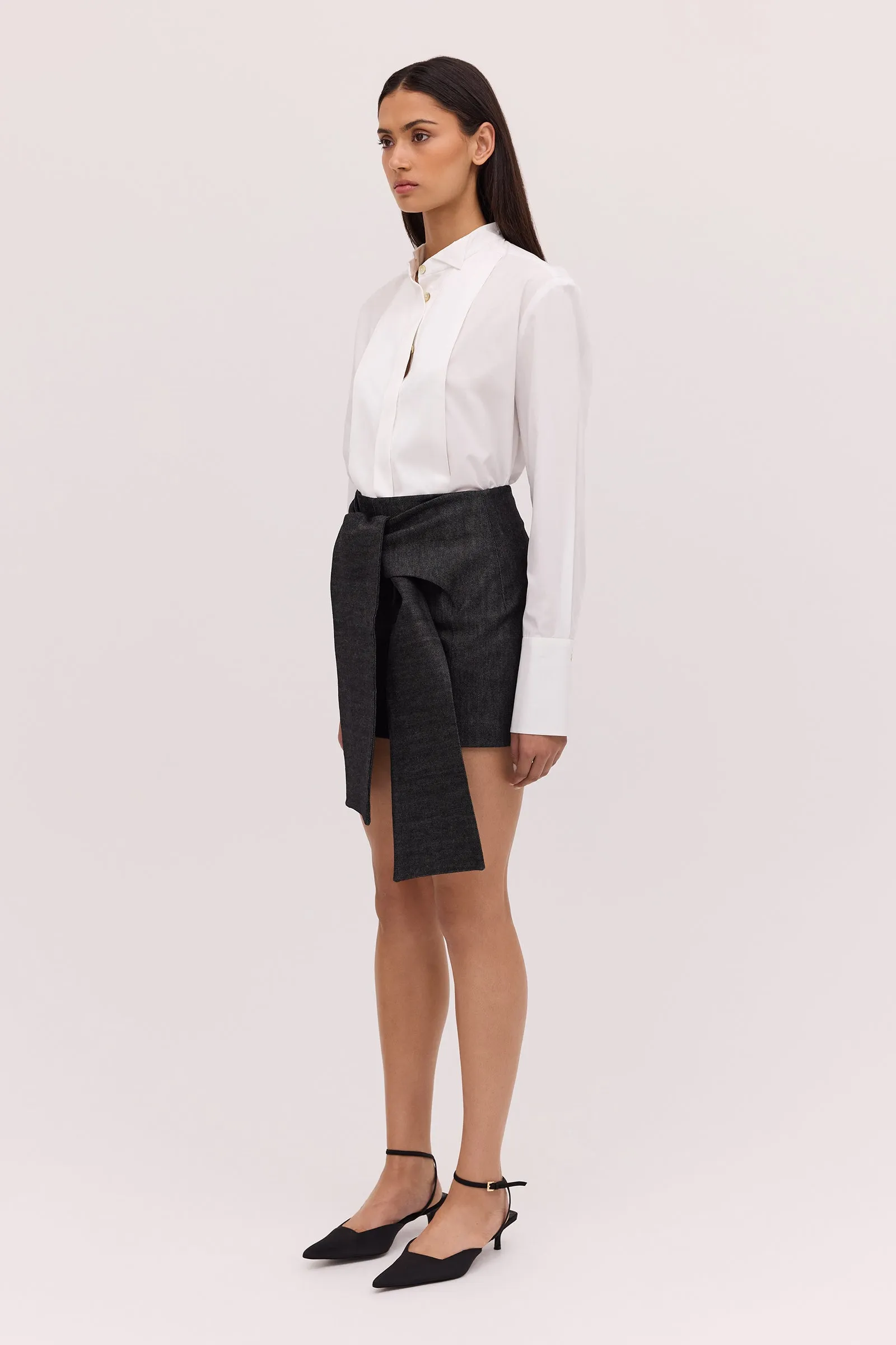 BLACK DENIM FLUENT MINI sold by Bianca Spender product image thumbnail 5