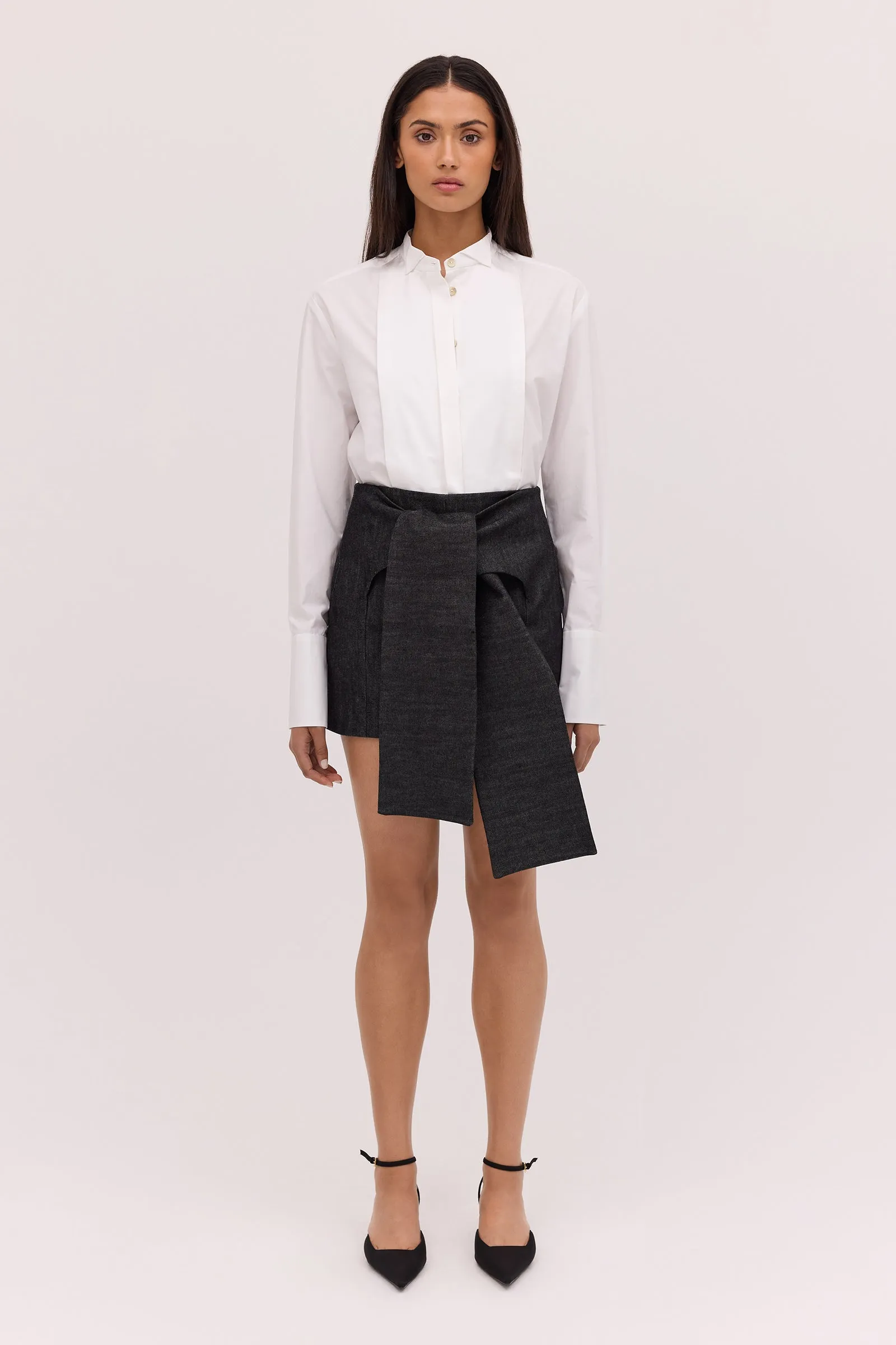 BLACK DENIM FLUENT MINI sold by Bianca Spender product image thumbnail 3