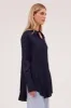 NAVY SATIN BOND SHIRT sold by Bianca Spender