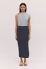 NAVY LINEN UNITY SKIRT sold by Bianca Spender