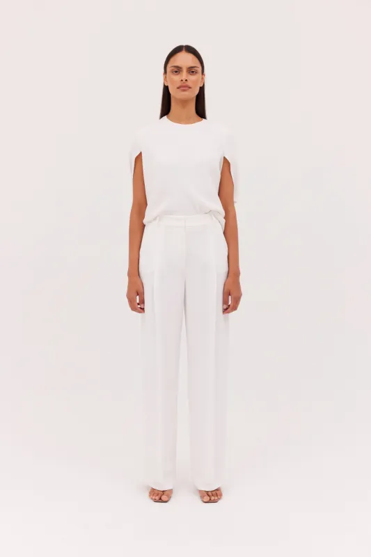 IVORY CREPE KENT PANT sold by Bianca Spender