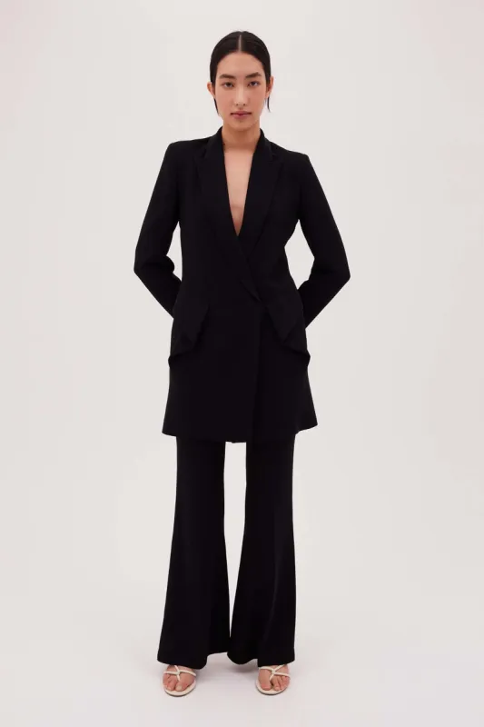 BLACK CREPE MARLENE SHORT COAT sold by Bianca Spender