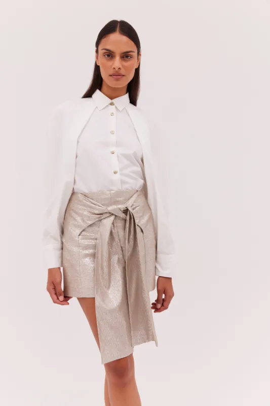 SILVER LUREX FLUENT MINI sold by Bianca Spender