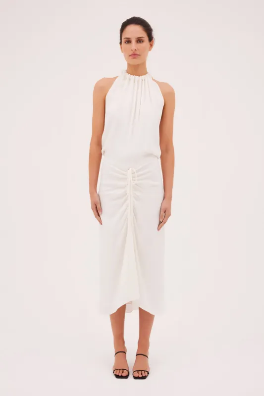 IVORY SATIN CREPE MAJORCA DRESS sold by Bianca Spender