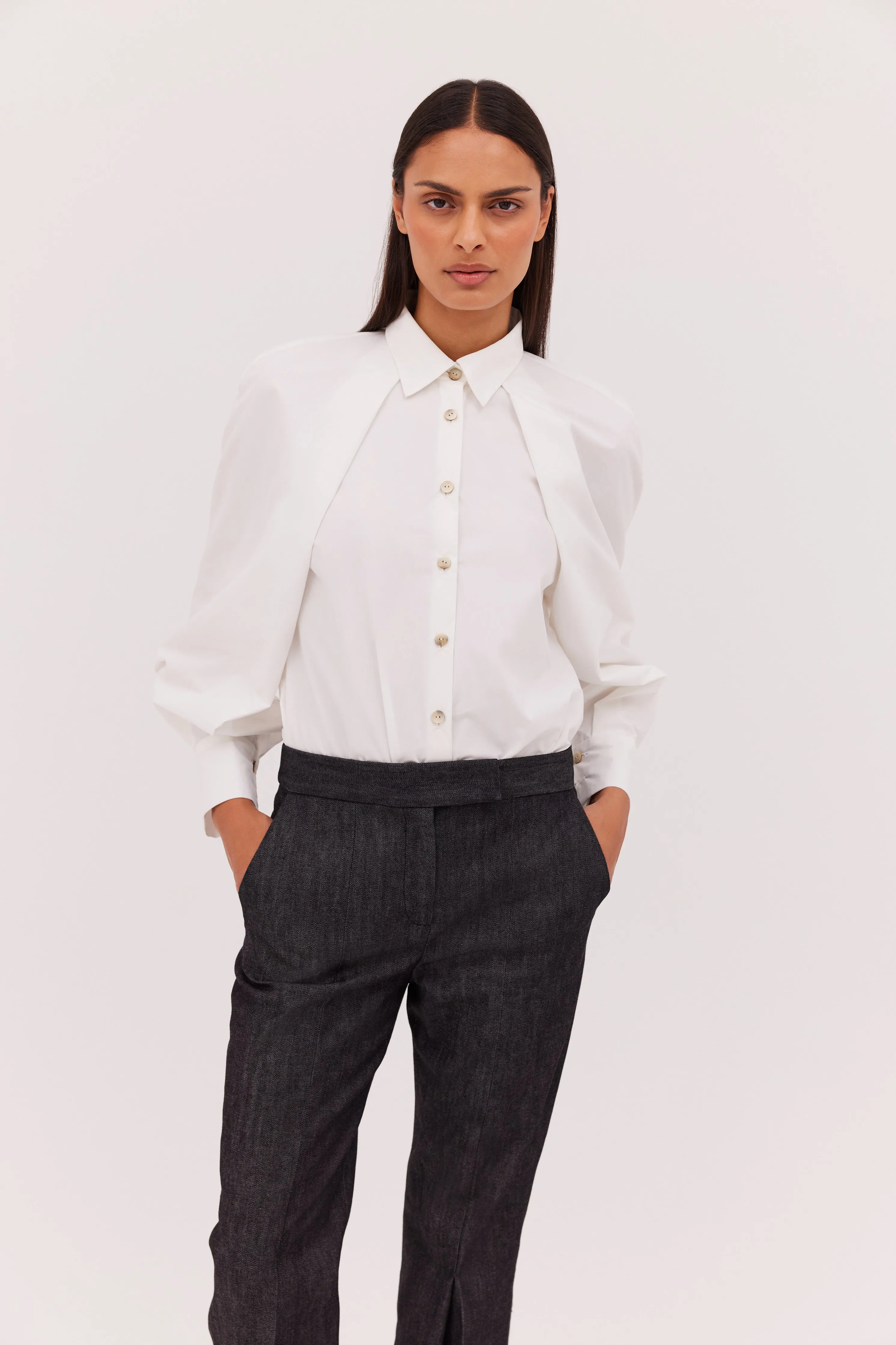 WHITE COTTON MAMAS SHIRT sold by Bianca Spender product image thumbnail 2