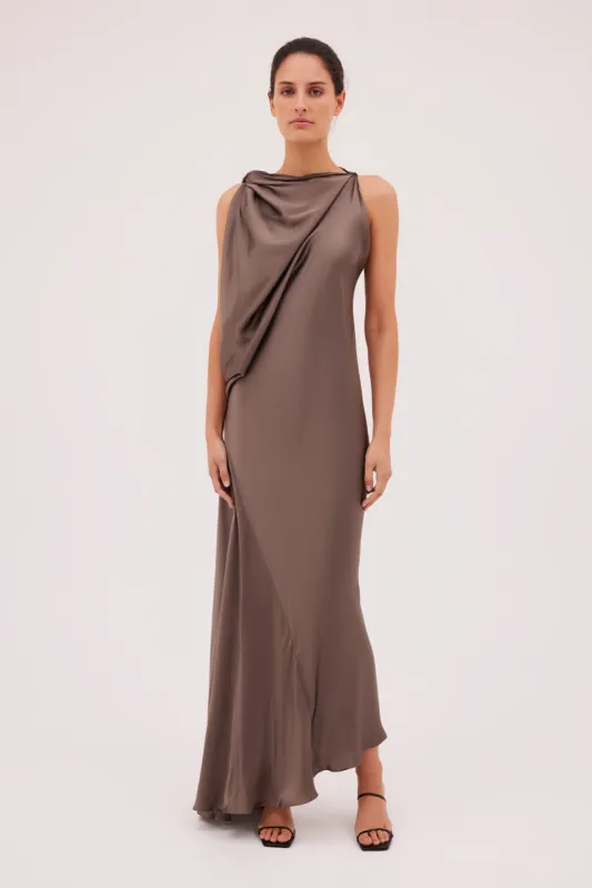 BRONZE SILK ROMA GOWN sold by Bianca Spender