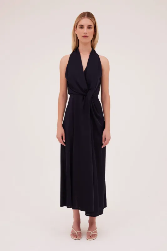 NAVY JERSEY ENTWINED SHORT DRESS sold by Bianca Spender