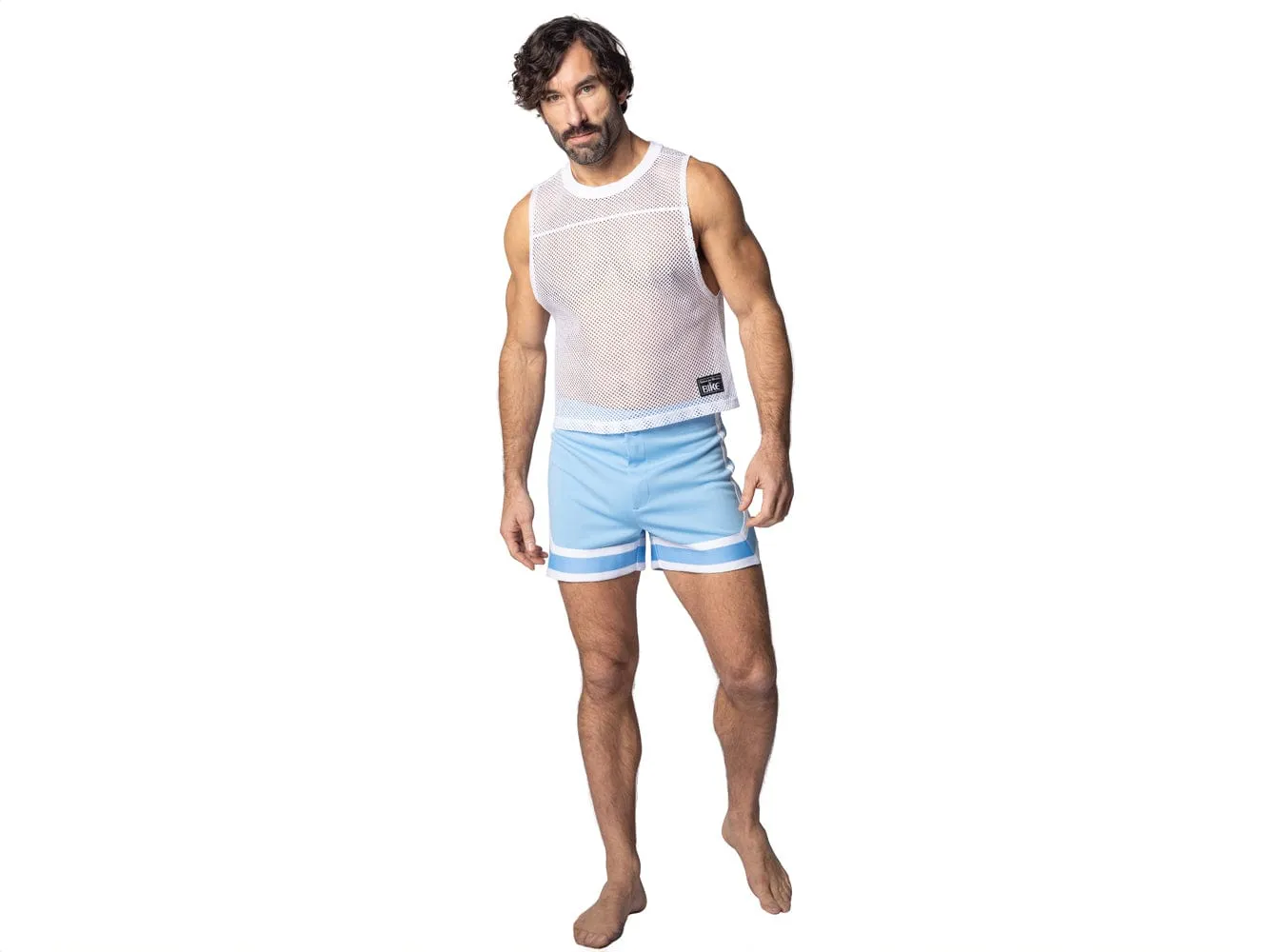 Athletic Stripe Coaches Shorts - Lt. Blue sold by Bike Athletic product image thumbnail 2
