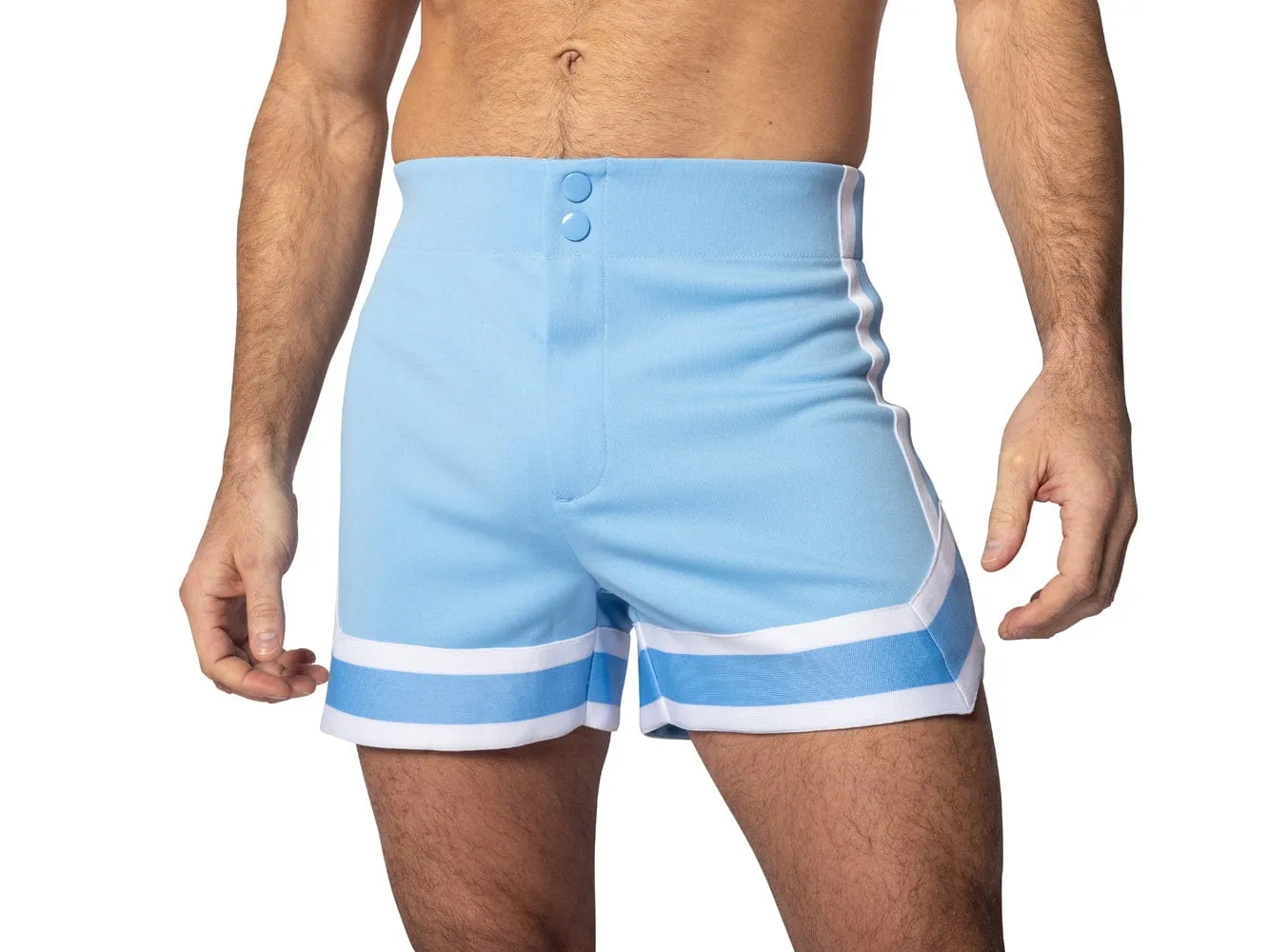 Athletic Stripe Coaches Shorts - Lt. Blue sold by Bike Athletic product image thumbnail 3