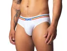 Stretch Cotton Brief - White sold by Bike Athletic