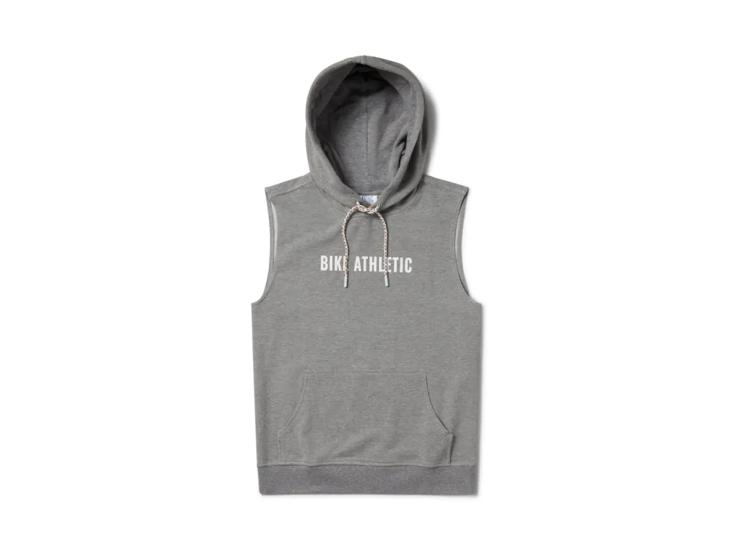 French Terry Sleeveless Hoodie - Gray sold by Bike Athletic