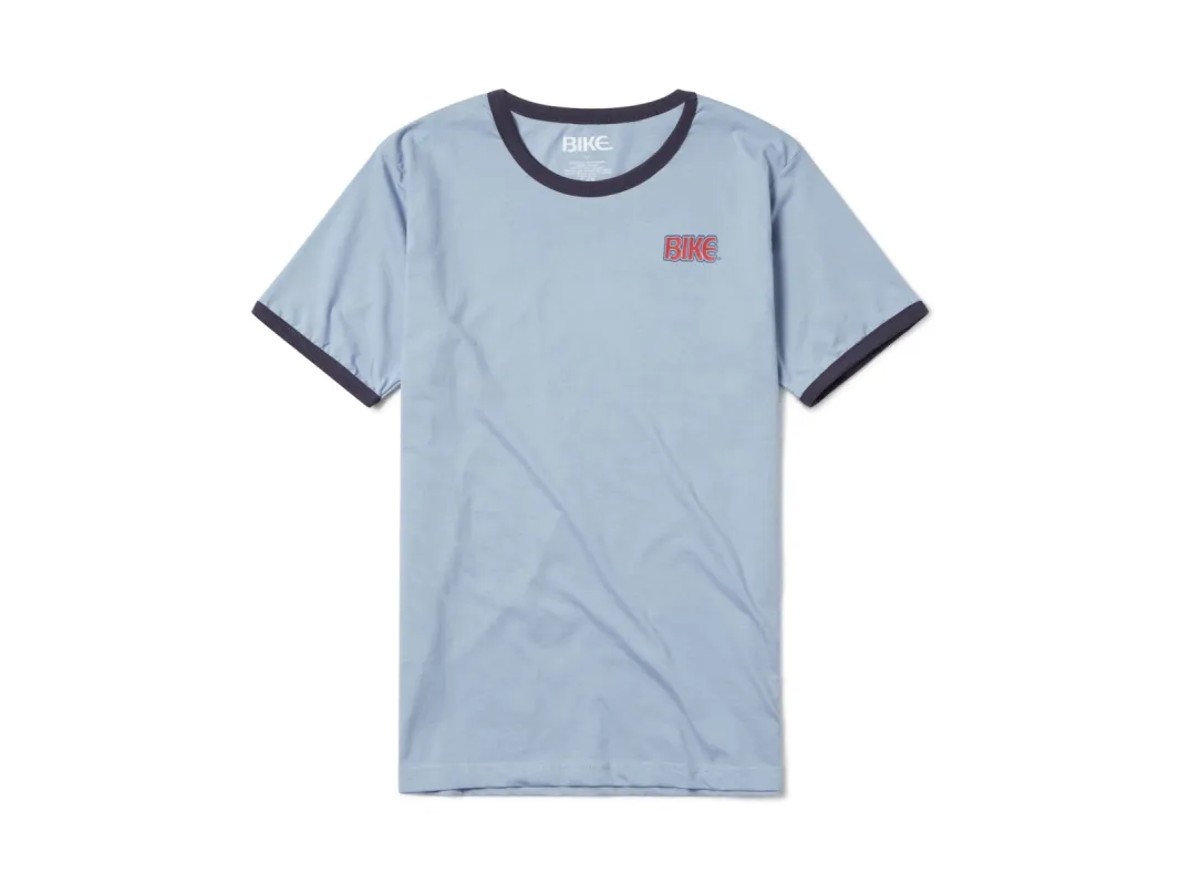 Classic Ringer T-Shirt - Lt. Blue/Navy sold by Bike Athletic