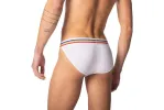Stretch Cotton Jock Brief - White sold by Bike Athletic