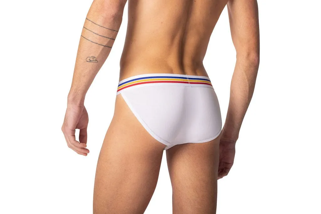 Stretch Cotton Jock Brief - White sold by Bike Athletic product image thumbnail 4