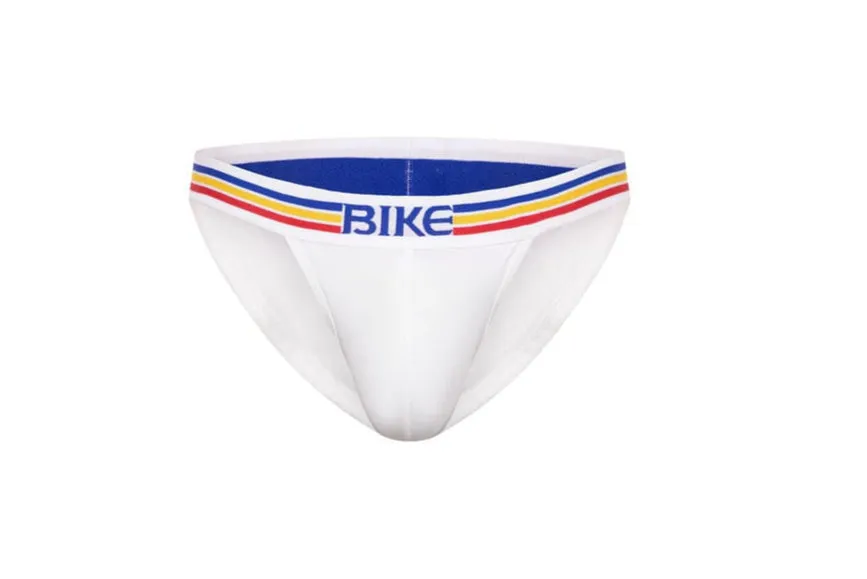 Stretch Cotton Jock Brief - White sold by Bike Athletic