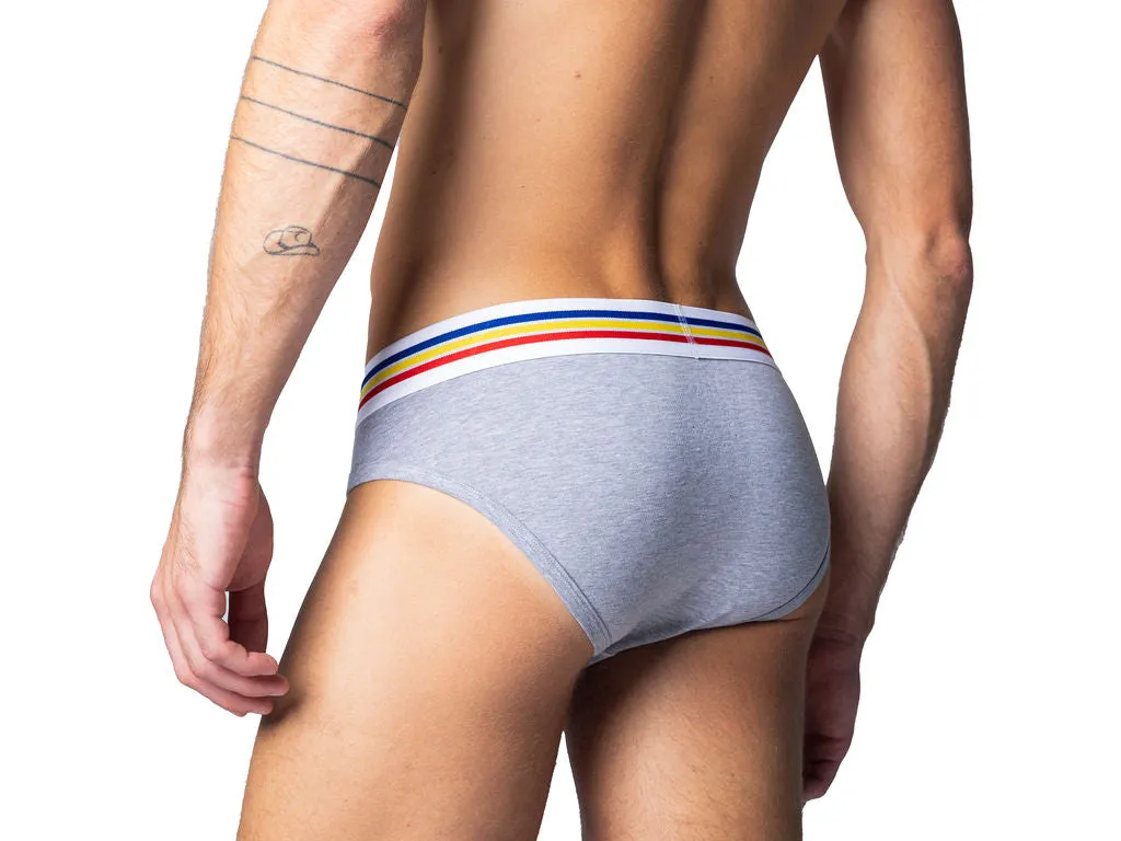 Stretch Cotton Brief - Gray sold by Bike Athletic product image thumbnail 4