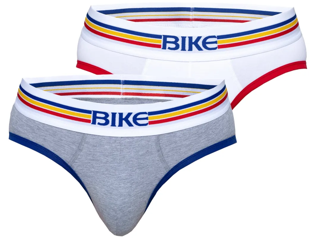 2 Pack Brief Underwear - White/Gray sold by Bike Athletic
