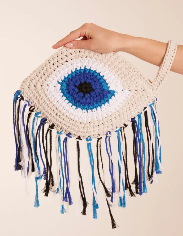 Evil Eye Tassel Bag sold by Blue Vanilla