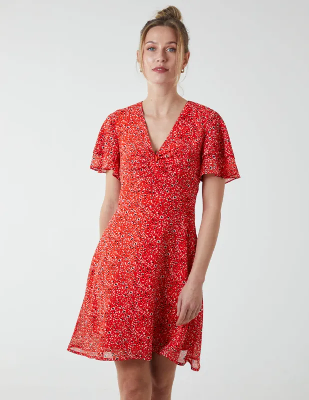 Knot Front Mini Dress sold by Blue Vanilla