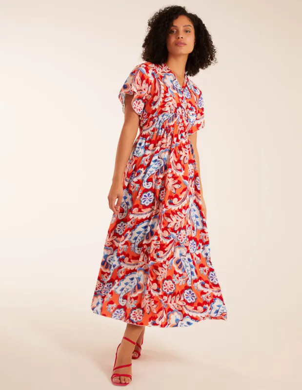 Oversized Paisley A Line Maxi Dress sold by Blue Vanilla