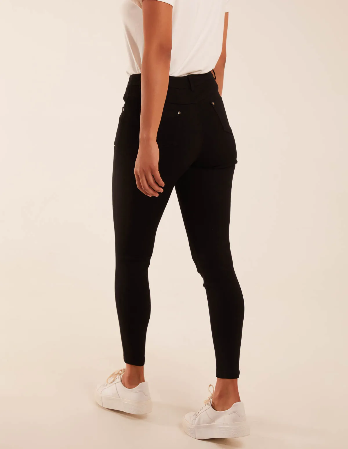 Fleece Lined Mid Rise Skinny Ankle Jeans sold by Blue Vanilla product image thumbnail 4