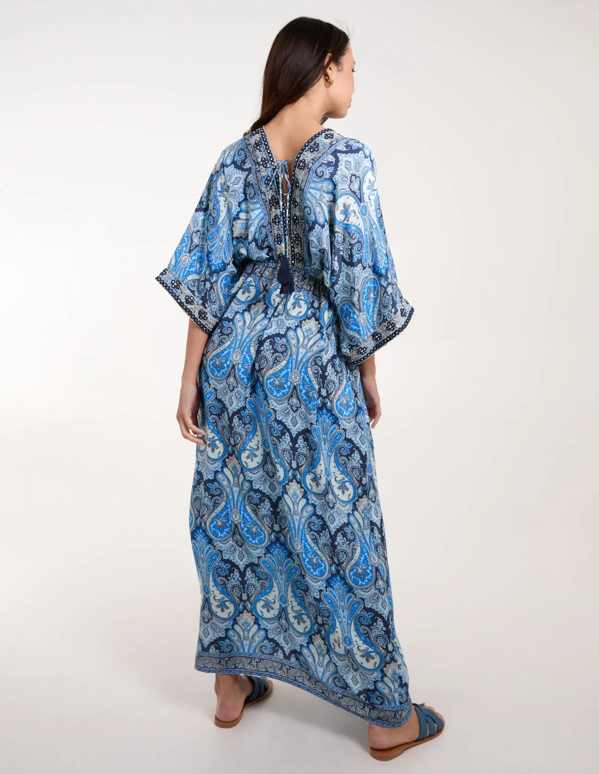 Embellished Kimono Maxi Dress sold by Blue Vanilla product image thumbnail 4