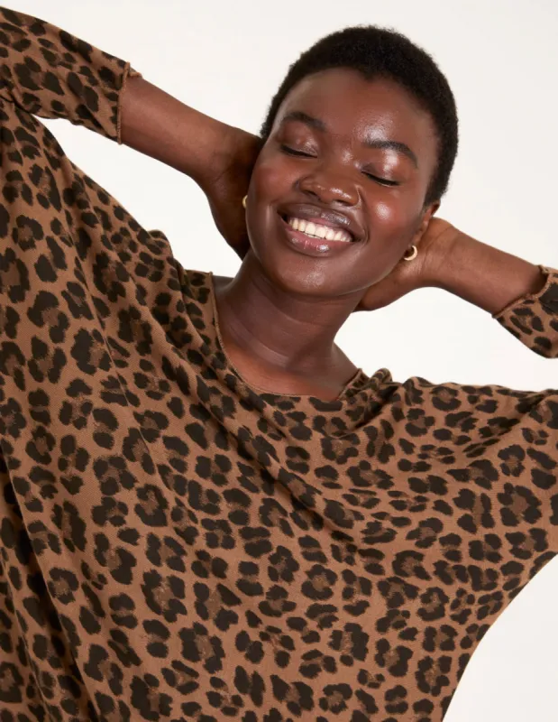 Animal Print V Neck Top sold by Blue Vanilla