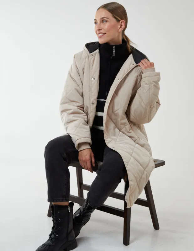 Diamond Quilted Coat sold by Blue Vanilla