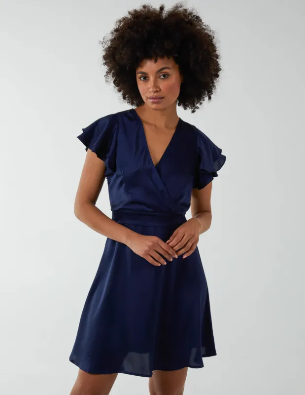 Double Angel Sleeve Wrap Dress sold by Blue Vanilla
