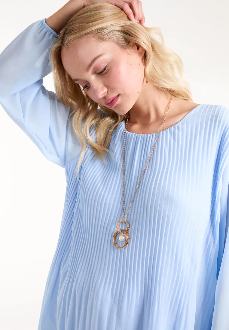 Necklace Pleated Chiffon Top sold by Blue Vanilla product image thumbnail 2
