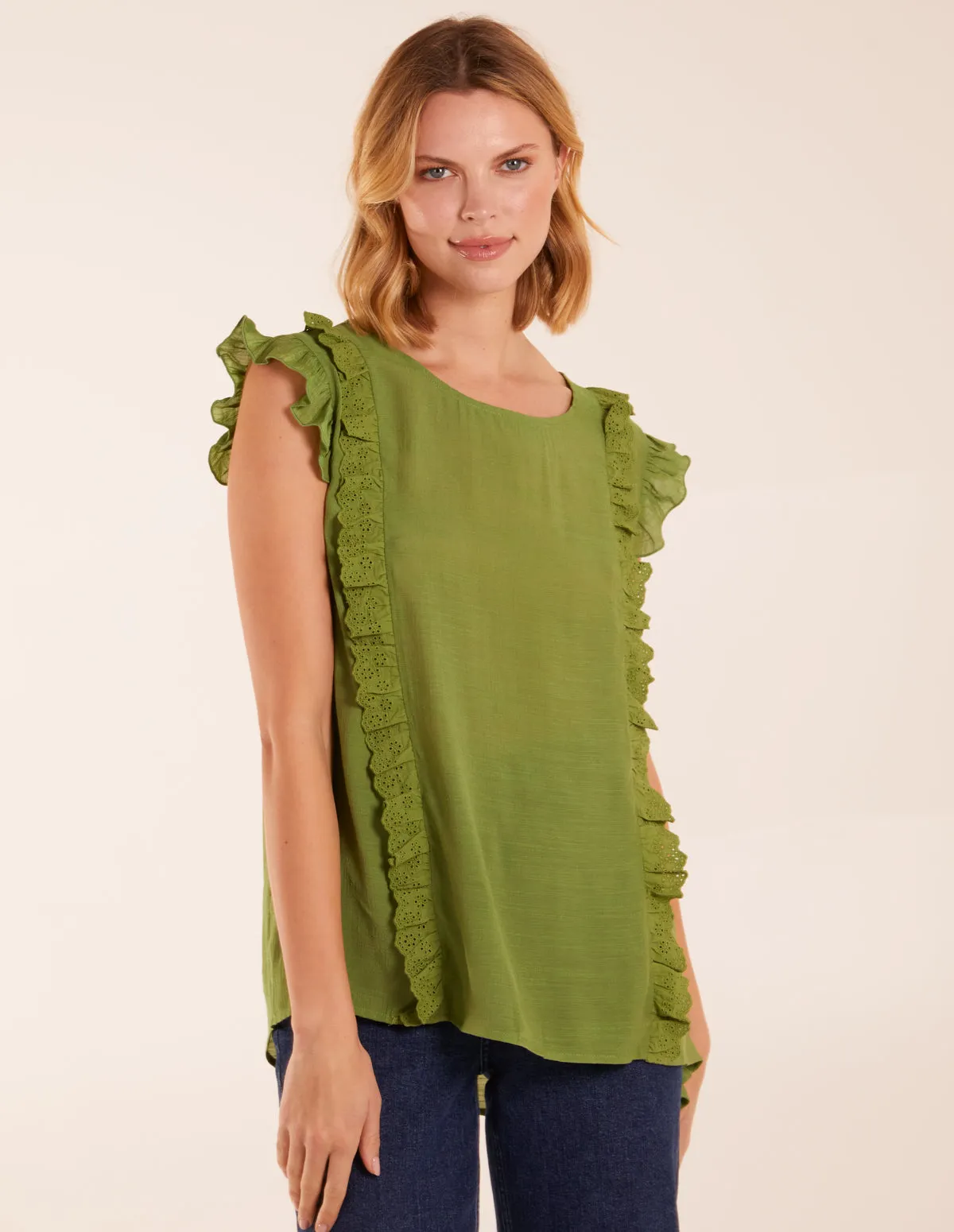 Button Back Frill Top sold by Blue Vanilla product image thumbnail 2