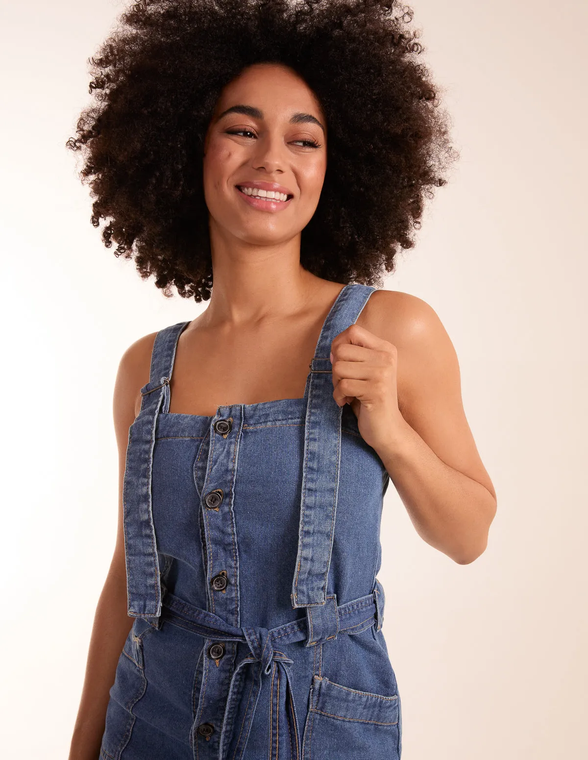 Button Front Pocket Denim Midi Dress sold by Blue Vanilla product image thumbnail 2