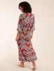 Tiered Notch V Neck Printed Maxi Dress sold by Blue Vanilla