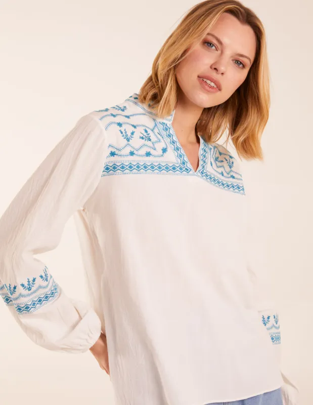 Full Sleeve Embroidered Blouse sold by Blue Vanilla