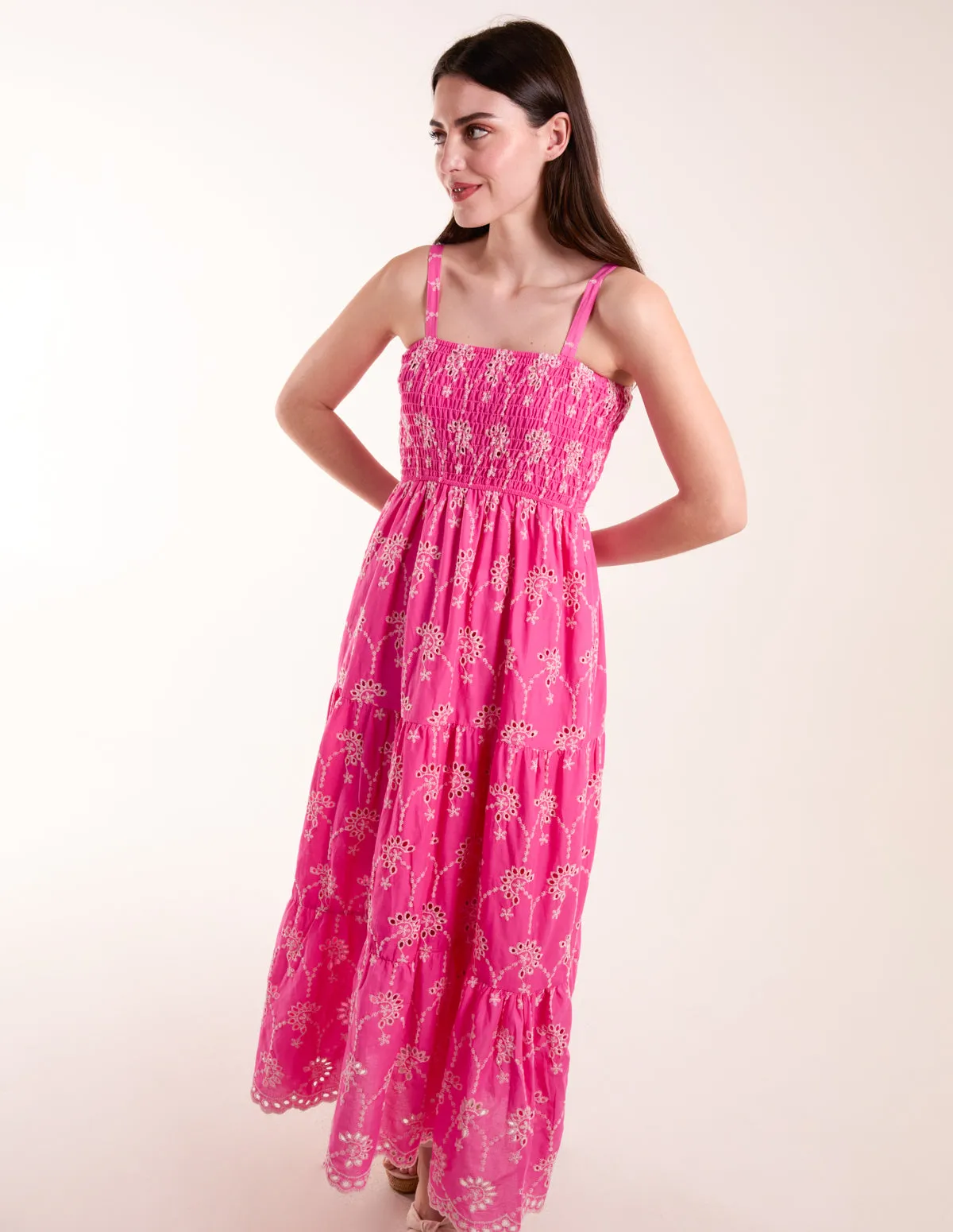 Broderie Anglaise Shirred Bust Dress sold by Blue Vanilla product image thumbnail 3